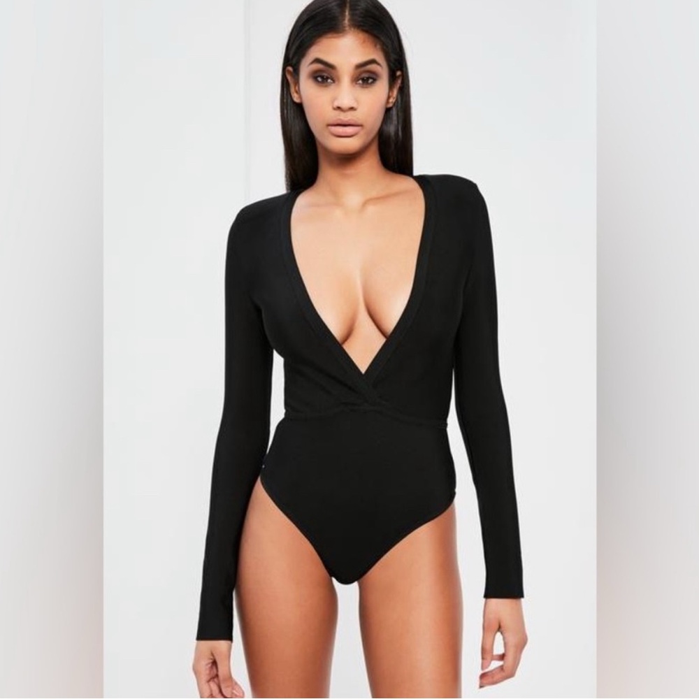 Missguided Peace and Love Plunge
Front Bandage Bodysuit